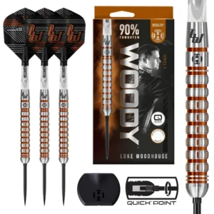 #1701-Harrows Luke Woodhouse Series 2 QP Steel Tip Darts-(Auto-Draw)